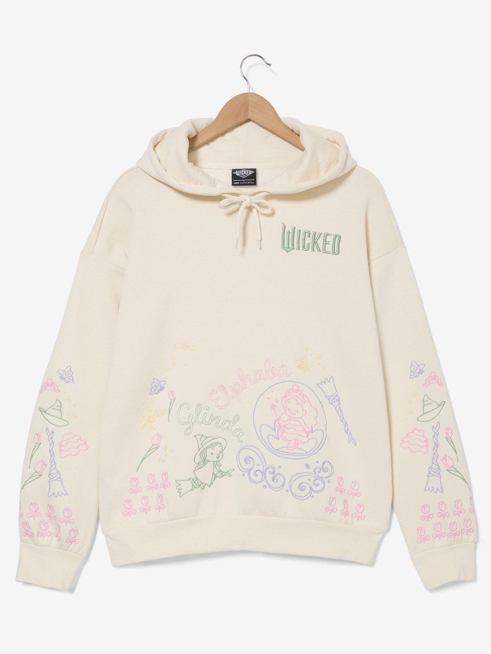 Wicked Glinda & Elphaba Embroidered Hoodie | BoxLunch Exclusive | Size Small